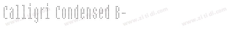 Calligri Condensed B字体转换